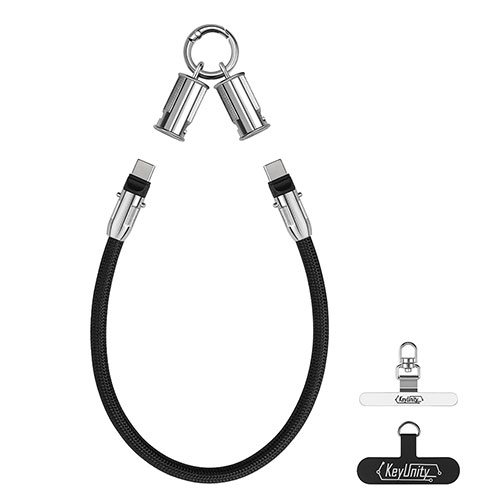 키유니티 KH02 USB-C형 충전겸용 핸드폰 손목 스트랩 블랙